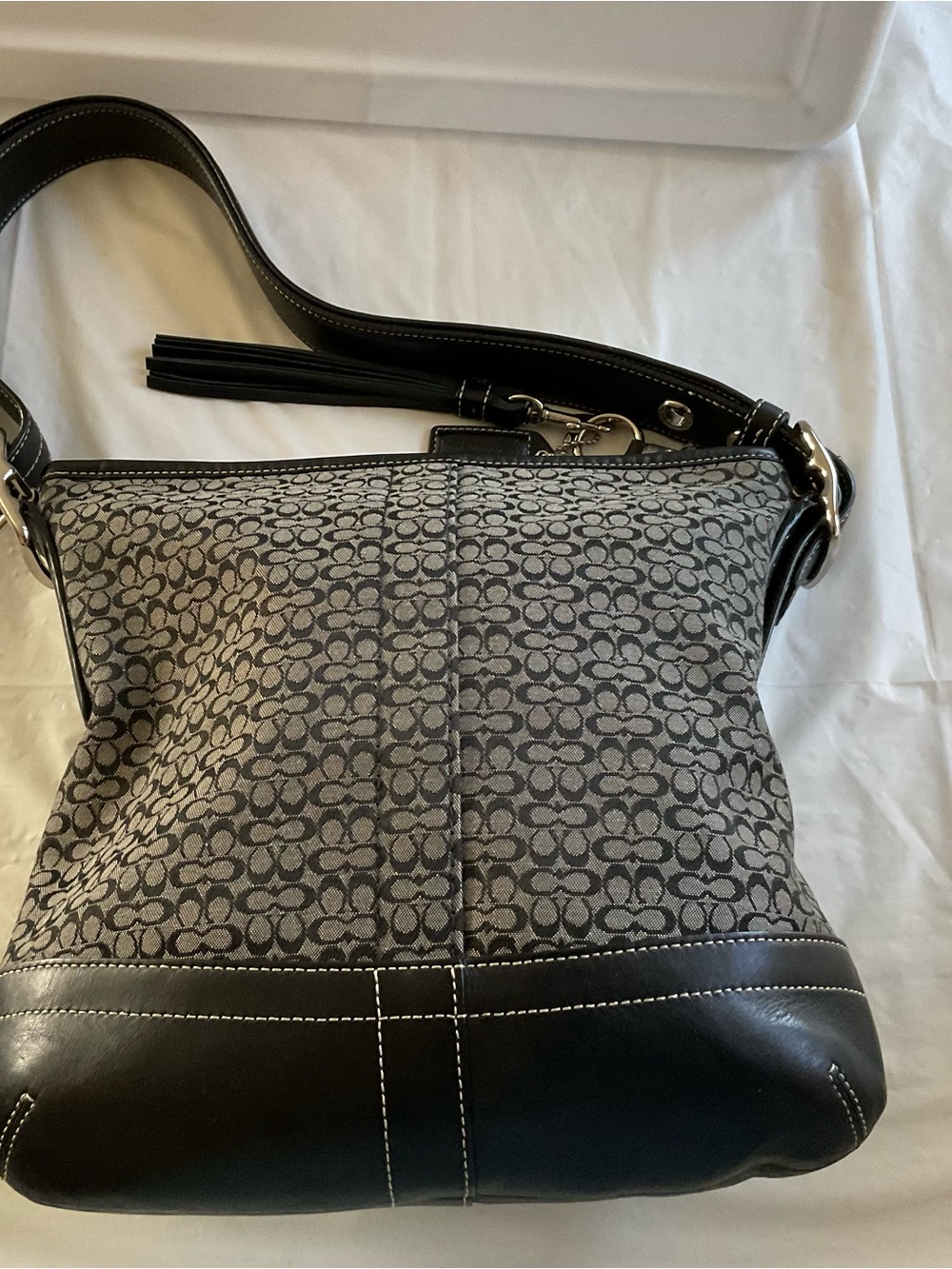 COACH Signature Vintage Y2K Convertible Crossbody Shoulder Bag Purse F10417- NEW